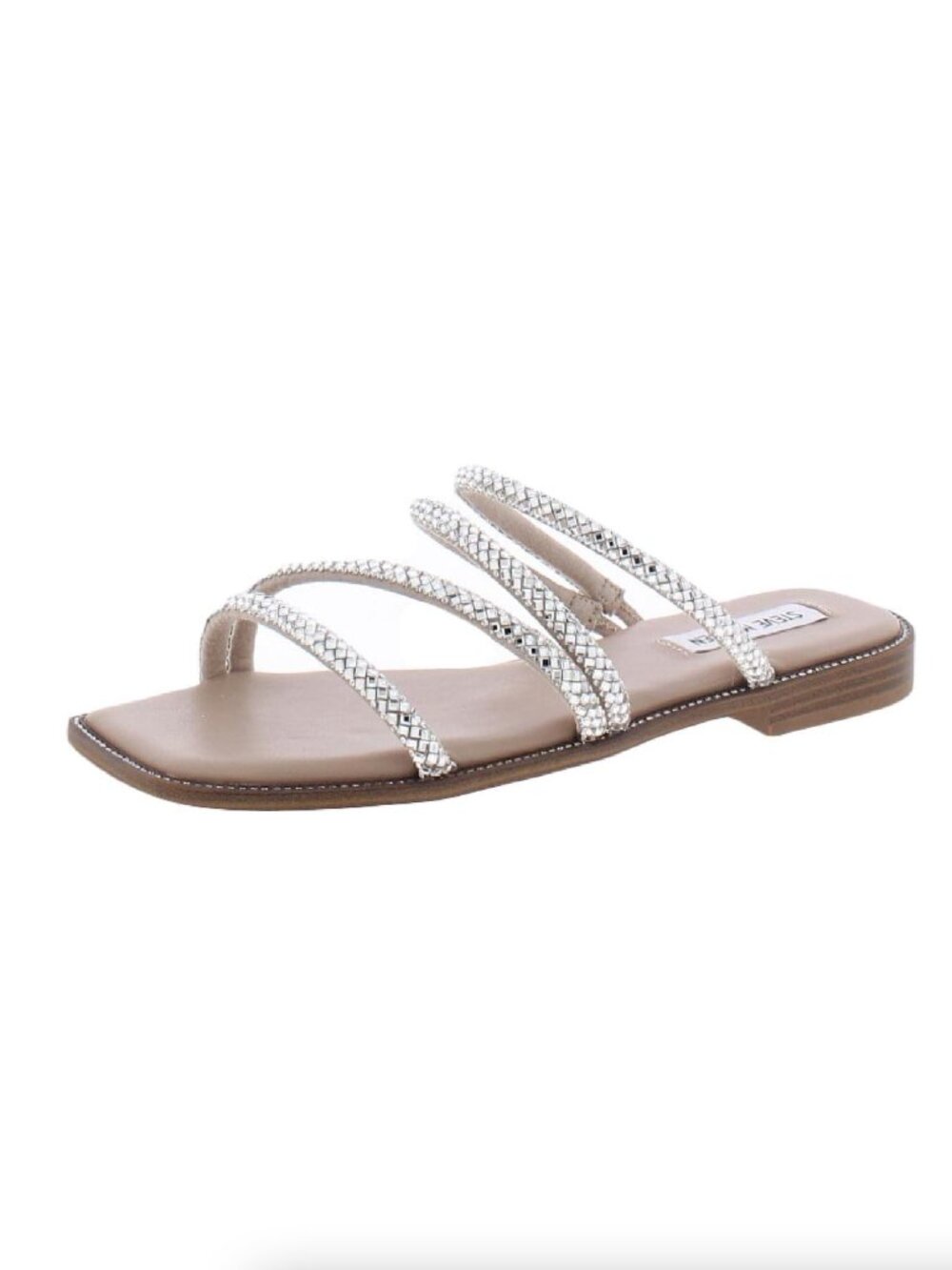 Steve Madden Rhinestone Slide Sandals Party Glam Resort Vacation Size 8
